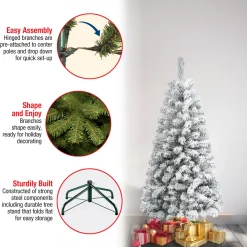 4.5 ft. Acacia Flocked Tree