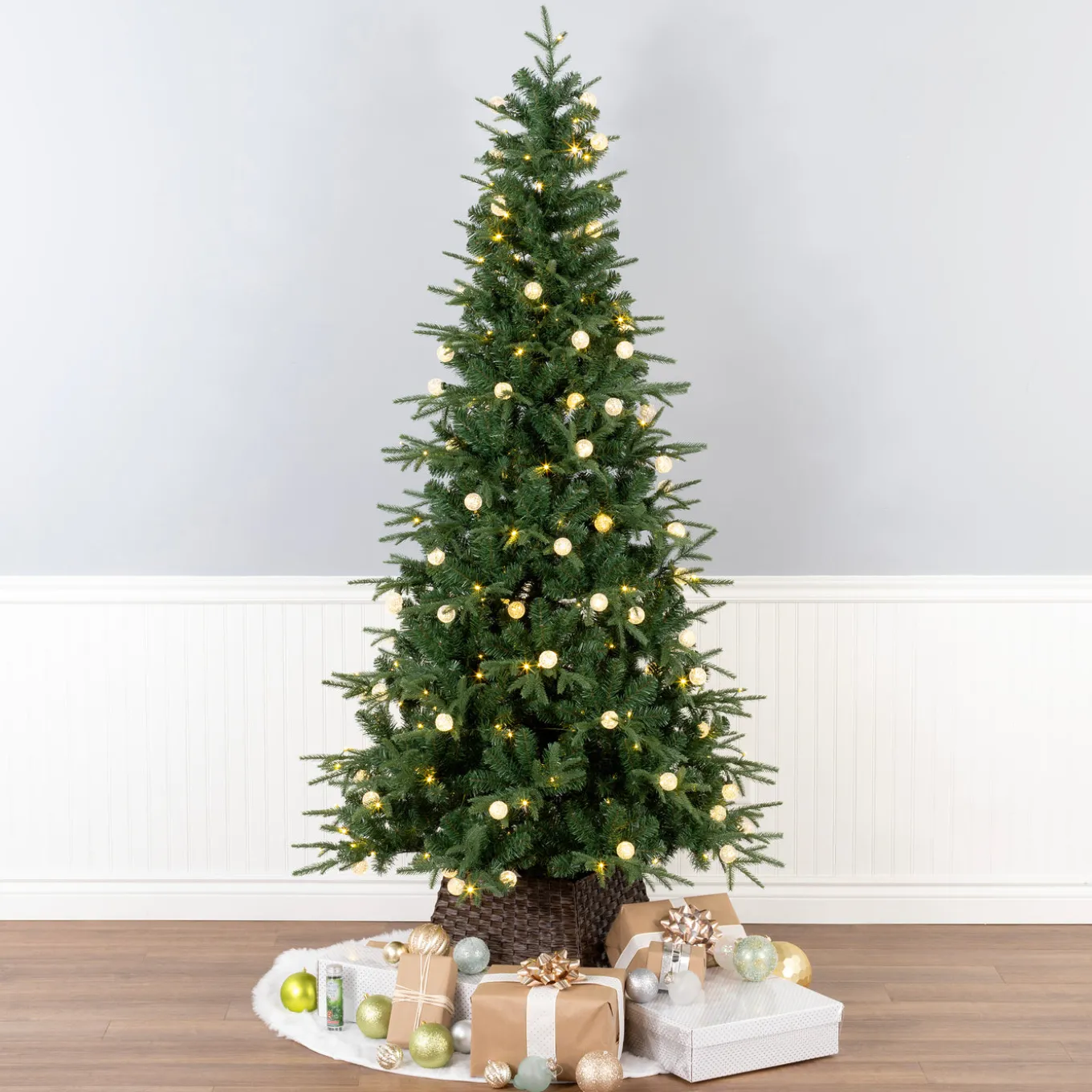 7 ft. Duxbury Slim Tree with Dual Color LED Lights