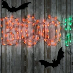 3 ft. Halloween BOO Lighted Sign Decoration with LED Lights