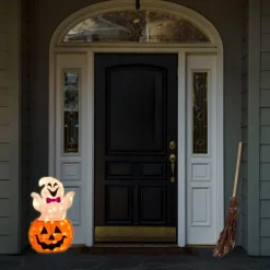 2 ft. Halloween Pre-Lit Pumpkin and Ghost Lawn Decoration with LED Lights