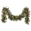 9 ft. Iced Berry Pine Garland with LED Lights