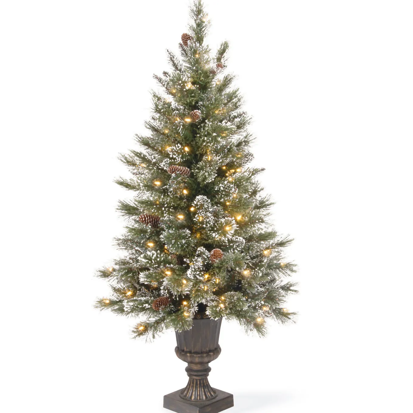 4 ft. Pre-Lit Aberdeen Blue Spruce Tree with Twinkly LED Lights