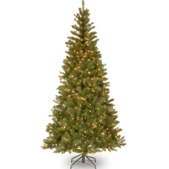 6.5 ft. Pre-Lit Aspen Spruce Slim Tree with Clear Lights