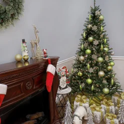 6.5 ft. Pre-Lit Aspen Spruce Slim Tree with Clear Lights