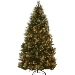 7.5 ft. Pre-Lit Carolina Pine Tree with 1000 Clear Lights