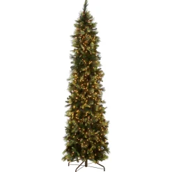 9 ft. Pre-Lit Carolina Pine Slim Tree with Clear Lights