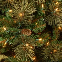 6.5 ft. Pre-Lit Carolina Pine Slim Tree with Clear Lights