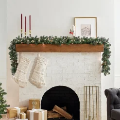 9 ft. Pre-Lit Carolina Pine Garland with Clear Lights