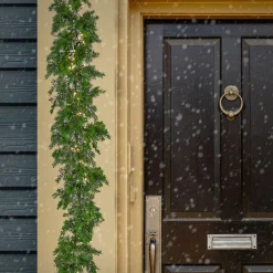 9 ft. Pre-Lit Cedar Garland with Warm White LED Lights