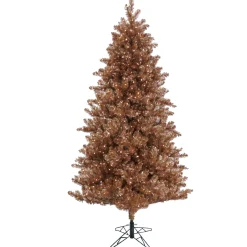 7.5 ft. Pre-Lit Christmas Rose Gold Metallic Tree