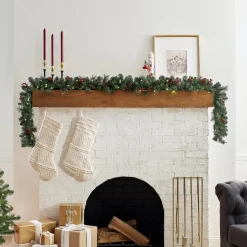 9 ft. Pre-Lit Crestwood Spruce Garland with LED Lights