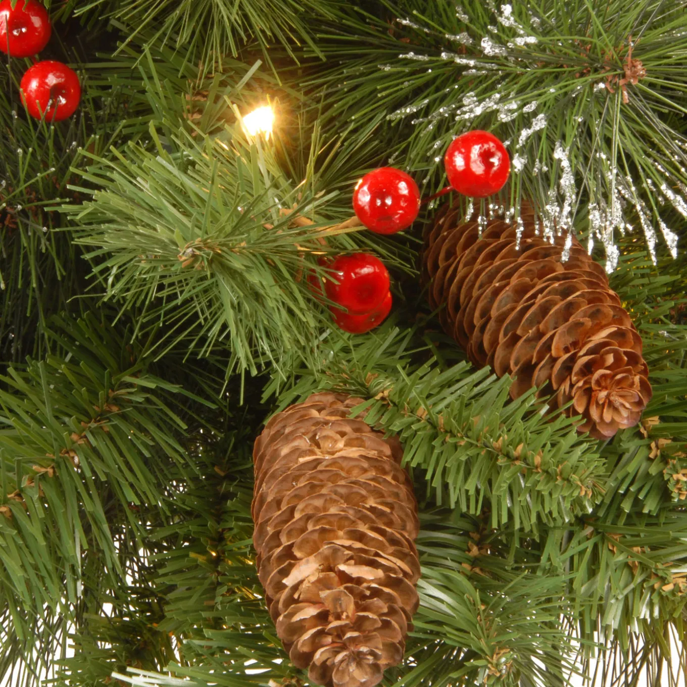 4 ft. Pre-Lit Crestwood Spruce Tree with Clear Lights