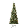 7.5 ft. Pre-Lit Cullen Slim Tree with Warm White LED Lights