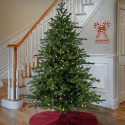 10 ft. Pre-Lit Douglas Fir Hinged Tree with Warm White LED Lights