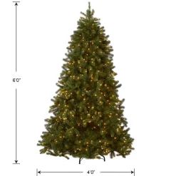 6 ft. Pre-Lit Downswept Douglas Fir Tree with Clear Lights