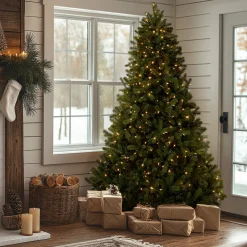 7.5 ft. Pre-Lit Downswept Douglas Fir Tree with Dual Color LED Lights