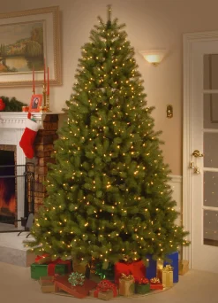 7.5 ft. Pre-Lit Downswept Douglas Fir Tree with Dual Color LED Lights