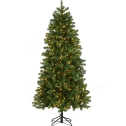 6.5 ft. Pre-Lit Downswept Douglas Fir Slim Tree with Clear Lights