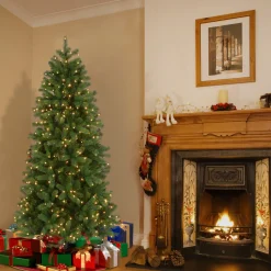 6.5 ft. Pre-Lit Downswept Douglas Fir Slim Tree with Clear Lights