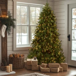 7.5 ft. Pre-Lit Downswept Douglas Fir Tree with 750 Clear Lights & 1867 Branch Tips