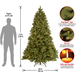 7.5 ft. Pre-Lit Downswept Douglas Fir Tree with 750 Clear Lights & 1867 Branch Tips
