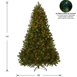 7.5 ft. Pre-Lit Downswept Douglas Fir Tree with 750 Dual Color LED Lights