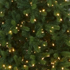 12 ft. Pre-Lit Downswept Douglas Fir Pencil Slim Tree with Dual Color LED Lights
