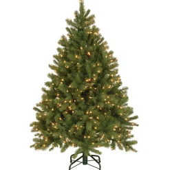 4.5 ft. Pre-Lit Downswept Douglas Fir Tree with Clear Lights