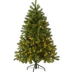 4.5 ft. Pre-Lit Downswept Douglas Fir Tree with Dual Color LED Lights