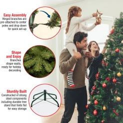 7.5 ft. Pre-Lit Dunhill Fir Flocked Tree with 750 Clear Lights