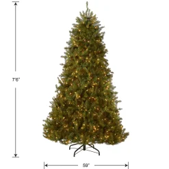 7.5 ft. Pre-Lit Dunhill Fir Hinged Tree with Clear Lights