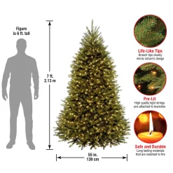 7 ft. Pre-Lit Dunhill Fir Tree with Clear Lights