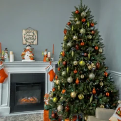 7 ft. Pre-Lit Dunhill Fir Tree with Multicolor Lights