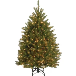 4.5 ft. Pre-Lit Dunhill Fir Tree with Clear Lights