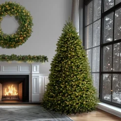 9 ft. Pre-Lit Dunhill Fir Tree with Clear Lights