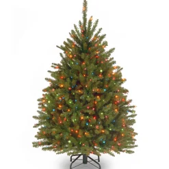 4.5 ft. Pre-Lit Dunhill Fir Tree with Multicolor Lights