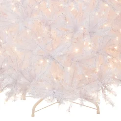 7.5 ft. Pre-Lit Dunhill Fir White Tree with Clear Lights