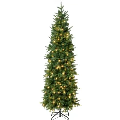 6 ft. Pre-Lit Duxbury Feel Real Slim Tree with LED Lights