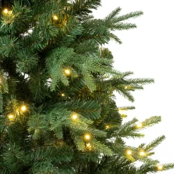 4.5 ft. Pre-Lit Duxbury Light Green Tree with Warm White LED Lights