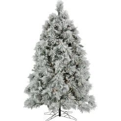 7.5 ft. Pre-Lit Flocked Bavarian Pine Tree