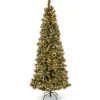 6.5 ft. Pre-Lit Glittery Bristle Slim Tree with Clear Lights