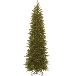7.5 ft. Pre-Lit Grande Fir Pencil Slim Tree with Clear Lights
