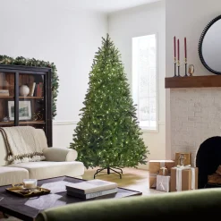 7.5 ft. Pre-Lit Jersey Fraser Fir Medium Tree with Dual Color LED Lights