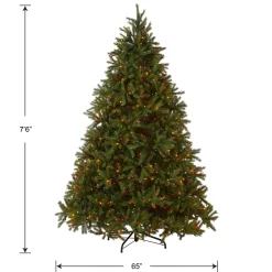 7.5 ft. Pre-Lit Jersey Fraser Fir Tree with Multicolor Lights