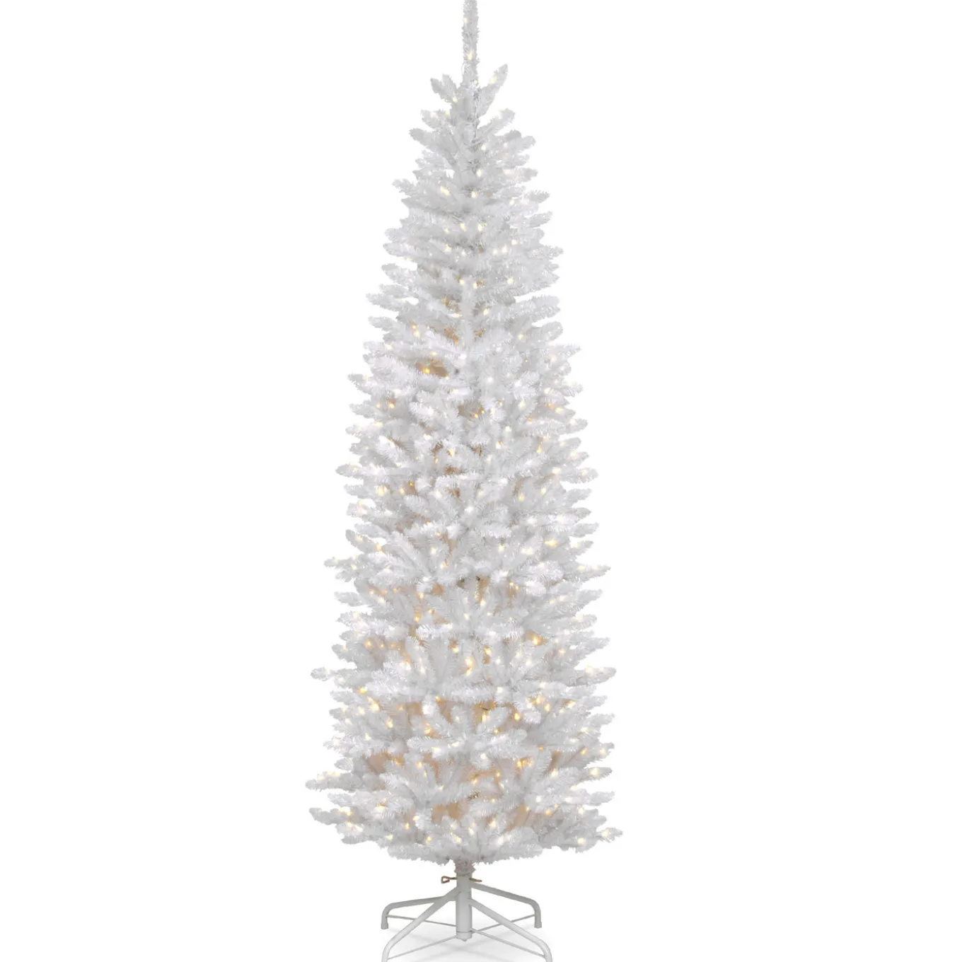 7 ft. Pre-Lit Kingswood Fir White Pencil Tree with Clear Lights