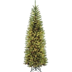7.5 ft. Pre-Lit Kingswood Fir Pencil Tree with Clear Lights
