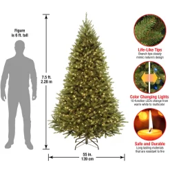 7.5 ft. Pre-Lit Kingswood Fir Tree with PowerConnect Dual Color LED Lights
