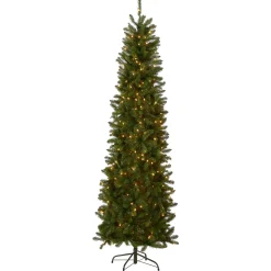 6.5 ft. Pre-Lit Kingswood Fir Pencil Tree with Clear Lights