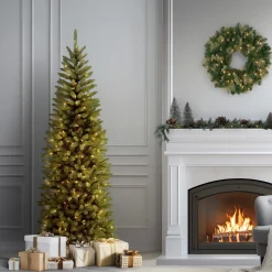 6 ft. Pre-Lit Kingswood Fir Pencil Tree with Clear Lights