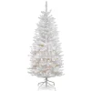4.5 ft. Pre-Lit Kingswood Fir White Pencil Tree with Clear Lights